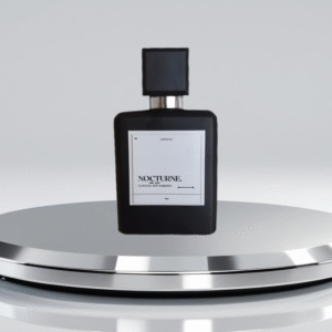 Bottle of Nocturne extrait de parfum — dark gourmand fragrance inspired by Black Phantom.